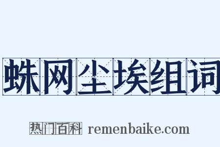 蛛网尘埃组词是什么意思的图片